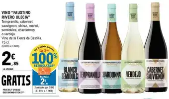 E.Leclerc Faustino Rivero Ulecia Vino 75cl oferta