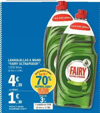 E.Leclerc Fairy Ultrapoder Lavavajillas A Mano 1,015 litros oferta
