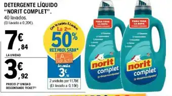 E.Leclerc Norit Detergente Líquido 40 lavados oferta