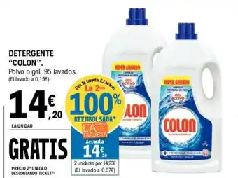 E.Leclerc Colon Detergente 95 lavados oferta