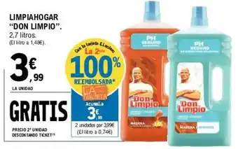 E.Leclerc Don Limpio Limpiahogar 2,7 litros oferta