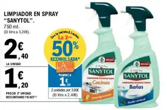 E.Leclerc Sanytol Limpiador En Spray 750ml oferta