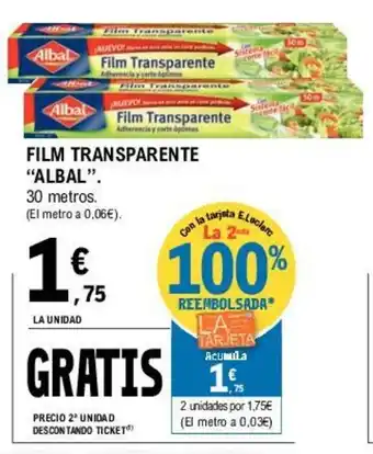 E.Leclerc Albal Film Transparente 30 metros oferta