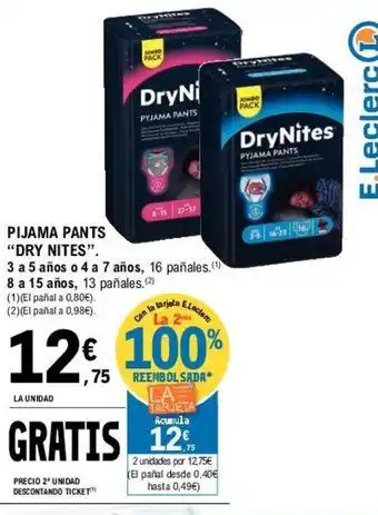 E.Leclerc Dry Nites Pijama Pants oferta
