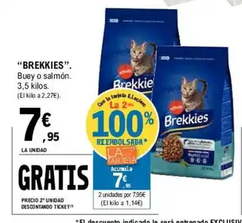 E.Leclerc Brekkies Buey o salmón 3,5kilos oferta