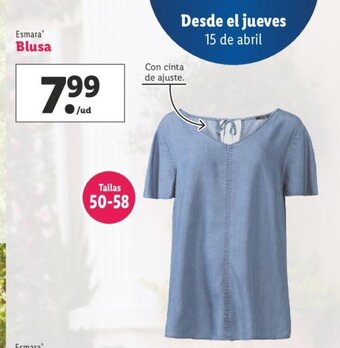 Lidl Esmara Blusa, Tallas 50-58 oferta