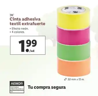 Lidl 3M Cinta adhesiva textil extrafuerte 50mm x 15m oferta