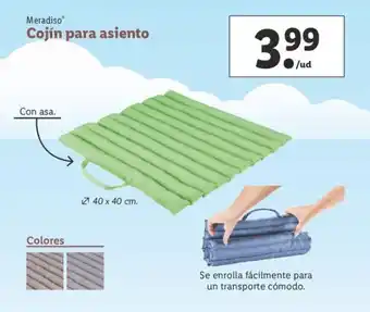 Lidl Meradiso Cojín para asiento 40 x 40cm oferta
