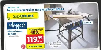 Lidl Scheppach Sierra circular de mesa oferta