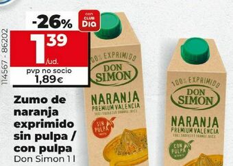 Dia Zumo de naranja don simón oferta