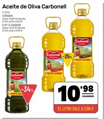 AhorraMas Aceite de oliva carbonell oferta