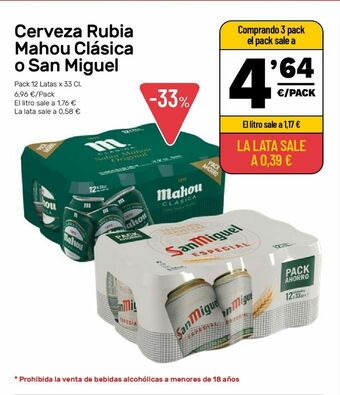 AhorraMas Cerveza mahou oferta