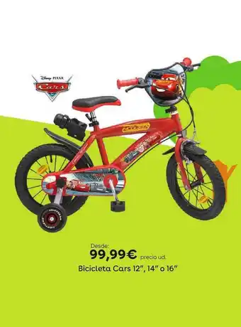 ToysRus Bicicleta Cars 12", 14" o 16" oferta