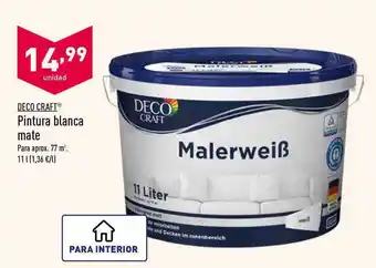 ALDI Deco Craft Pintura Blanca Mate oferta