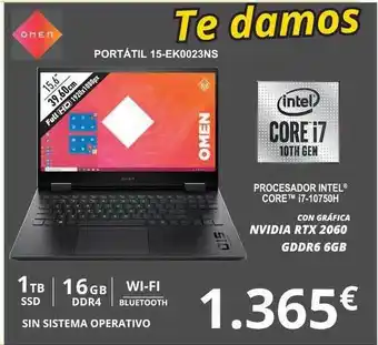 Dynos Informática Omen Portátil 15-ek0023ns oferta