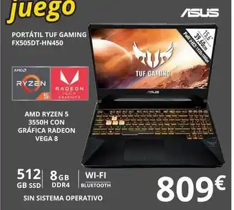 Dynos Informática Asus Portátil Tuf Gaming Fx505dt-hn450 oferta