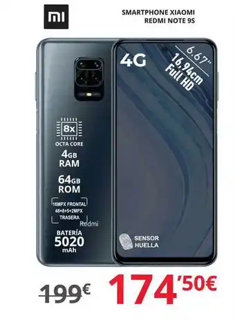 Dynos Informática Smartphone Xiaomi Redmi Note 9s oferta