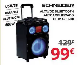 Schneider Altavoz Bluetooth Autoamplificado Hp12.1-sc200