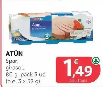 SPAR Atún Spar, Girasol, 80g oferta