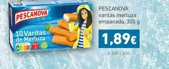 HiperDino Pescanova varitas merluza empanada, 300g oferta