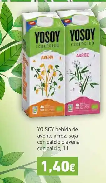 HiperDino Yo Soy Bebida De Avena, Arroz, Soja Con Calcio O Avena Con Calcio, 1 L oferta