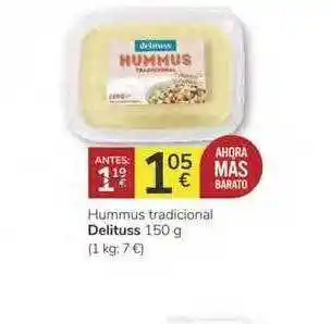 Consum Delituss Hummus Tradicional 150g oferta
