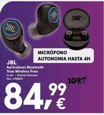 Worten Jbl Auriculares Bluetooth True Wireless Free oferta