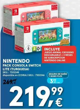 Worten Nintendo Pack Consola Switch Lite (turquesa) oferta