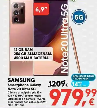Worten Samsung Galaxy Note 20 Ultra 5g oferta