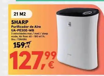 Worten Sharp Purificador De Aire Ua-pe30e-wb oferta