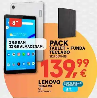 Worten Pack Tablet + Funda Teclado ∕ Lenovo Tablet M8 oferta
