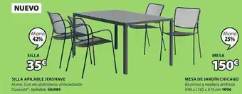 JYSK Nuevo Silla Apilable Jershave, Mesa De Jardín Chicago oferta
