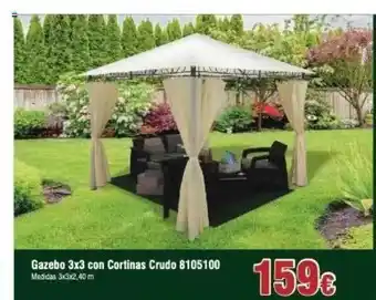 FROIZ Gazebo 3x3 Con Cortinas Crudo 8105100 oferta