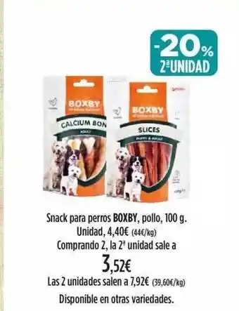 El Corte Inglés Boxby Snack Para Perros, Pollo, 100g oferta