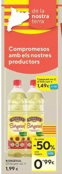 Caprabo Borgesol Oli De Gira-sol, 1l oferta