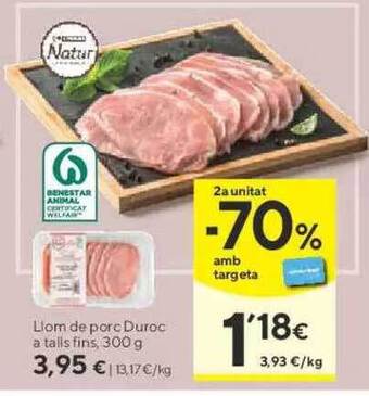 Caprabo Llom De Porc Duroc A Talls Fins, 300g oferta