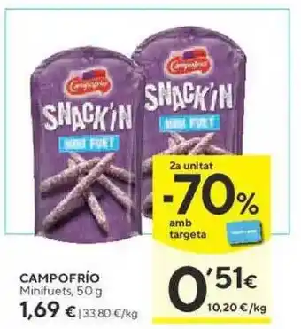 Caprabo Campofrío Minifuets, 50g oferta