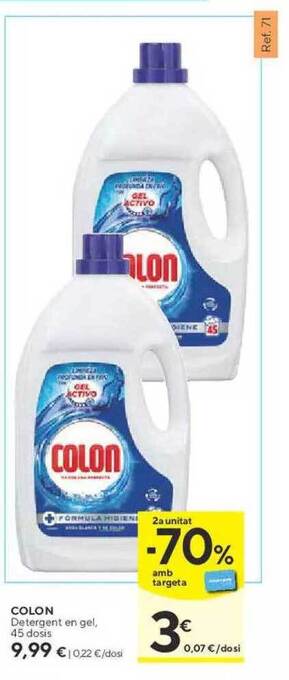 Caprabo Colon Detergent En Gel, 45 Dosis oferta