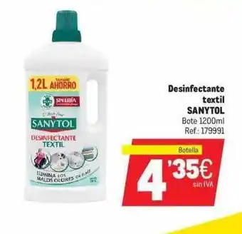 Makro Sanytol Desinfectante Textil Bote 1200ml oferta