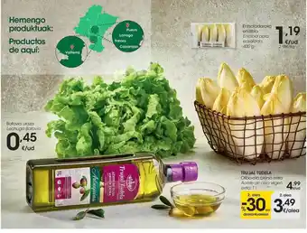 Eroski Lechuga Batavia - Endivia Para Ensalada - Trujal Tudela Aceite De Oliva Virgen Extra, 1l oferta