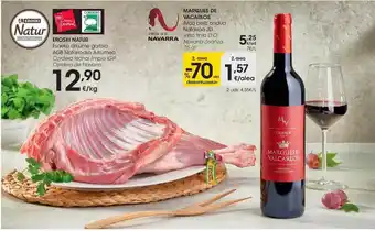 Eroski Eroski Natur Cordero Lechal Limpio Igp Cordero De Navarra, Marques De Vacarlos Vino Tinto D.o. Navarra Crianza, 75 Cl oferta
