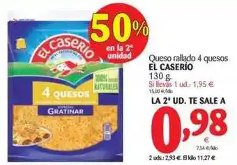Alimerka El Caserío Queso Rallado 4 Quesos 130g oferta