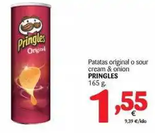 Alimerka Pringles Patatas Original O Sour Cream & Onion 165g oferta