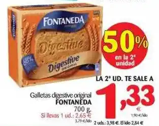 Alimerka Fontaneda Galletas Digestive Original 700g oferta