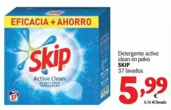 Alimerka Skip Detergente Active Clean En Polvo 37 Lavados oferta