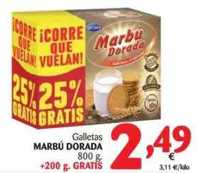 Alimerka Marbú Dorada Galletas 800g. oferta