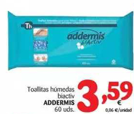 Alimerka Addermis Toallitas Húmedas Biactiv 60 Uds. oferta