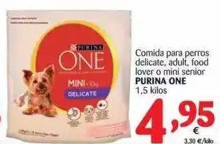 Alimerka Purina One Comida De Perros Delicate, Adult, Food Lover O Mini Senior 1.5 Kilos oferta