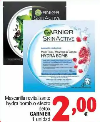 Alimerka Garnier Mascarilla Revitalizante Hydra Bomb O Efecto Detox 1 Unidad oferta