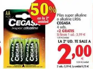 Alimerka Cegasa Pilas Super Alkaline O Alkaline LR06 4 Uds. oferta